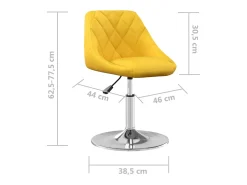 Sillas de comedor giratorias 4 uds terciopelo amarillo mostaza
