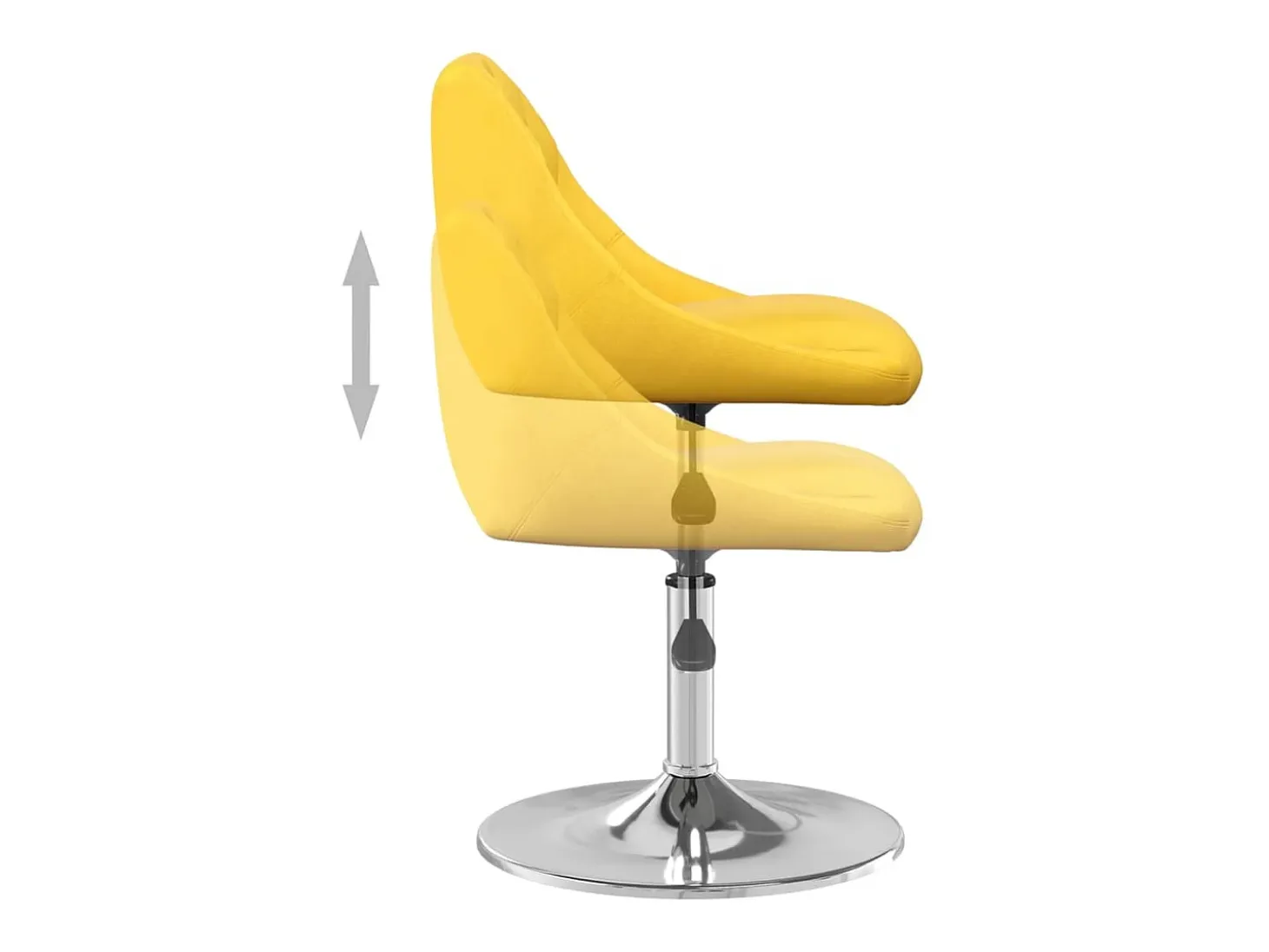Sillas de comedor giratorias 4 uds terciopelo amarillo mostaza