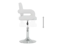 Sillas de comedor giratorias 4 unidades cuero sintético blanco