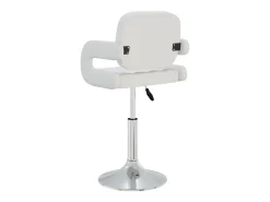 Sillas de comedor giratorias 4 unidades cuero sintético blanco