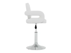 Sillas de comedor giratorias 4 unidades cuero sintético blanco