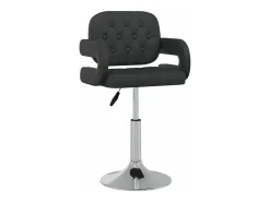Sillas de comedor giratorias 6 unidades cuero sintético negro