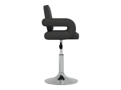 Sillas de comedor giratorias 6 unidades cuero sintético negro