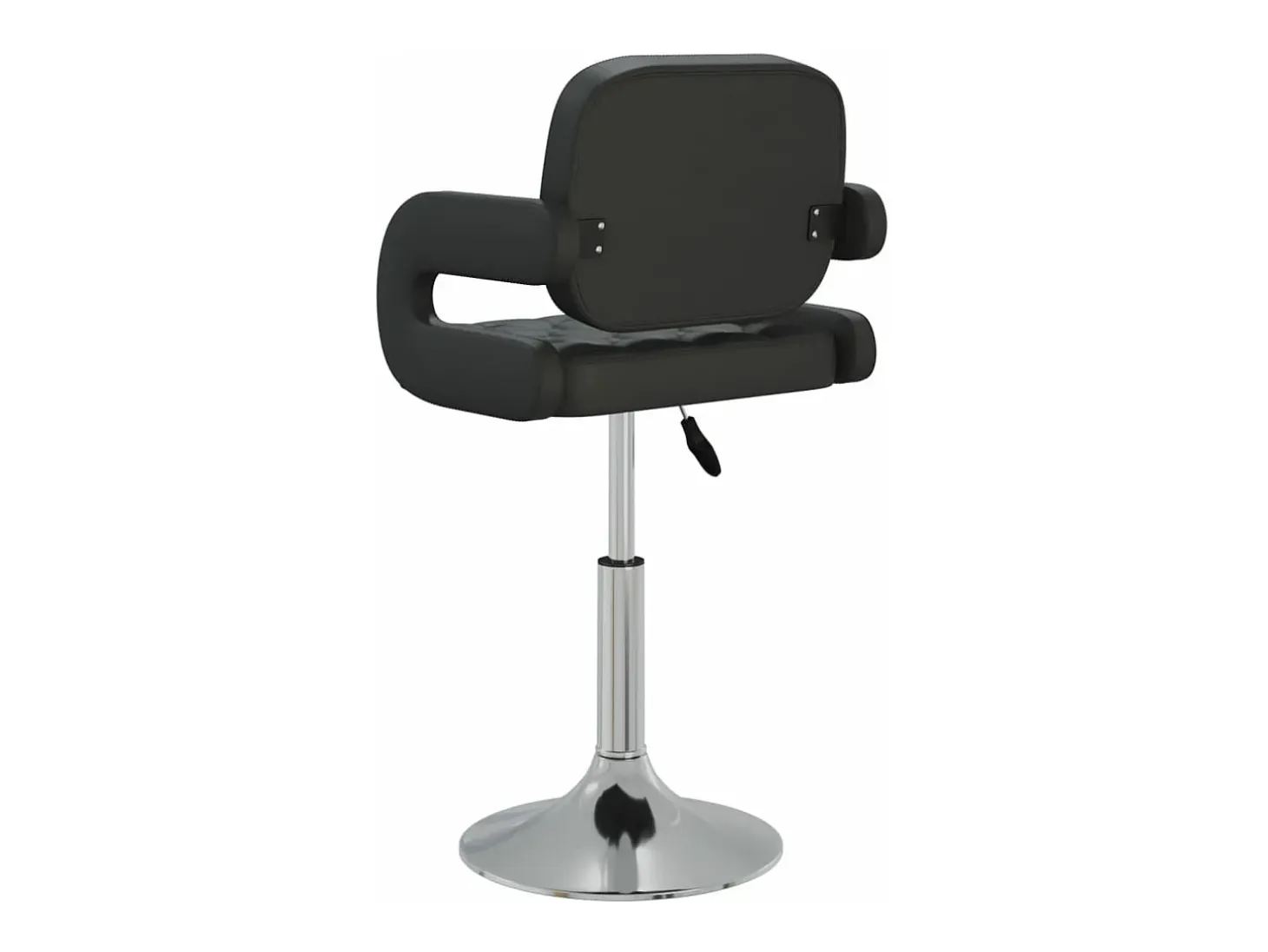 Sillas de comedor giratorias 6 unidades cuero sintético negro