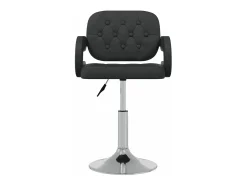 Sillas de comedor giratorias 6 unidades cuero sintético negro