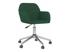 Sillas de comedor giratorias 2 unidades tela verde oscuro
