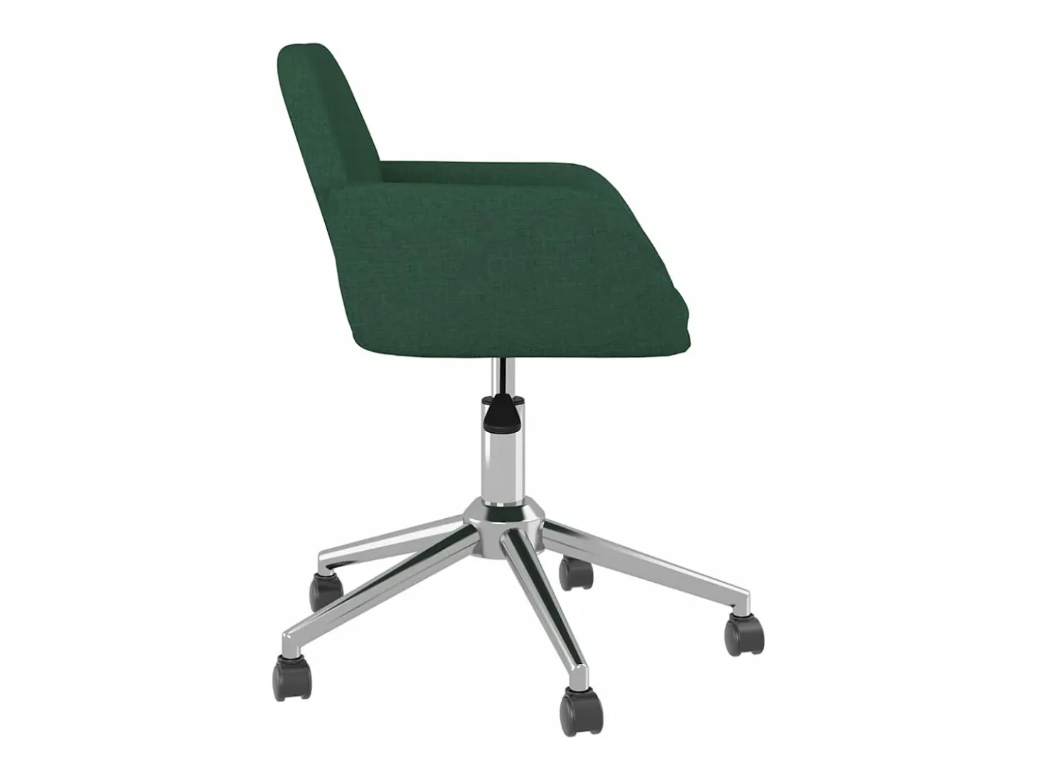 Sillas de comedor giratorias 2 unidades tela verde oscuro