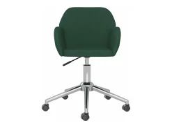 Sillas de comedor giratorias 2 unidades tela verde oscuro