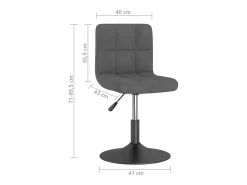 Sillas de comedor giratorias 6 unidades terciopelo gris oscuro