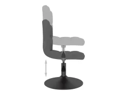 Sillas de comedor giratorias 6 unidades terciopelo gris oscuro