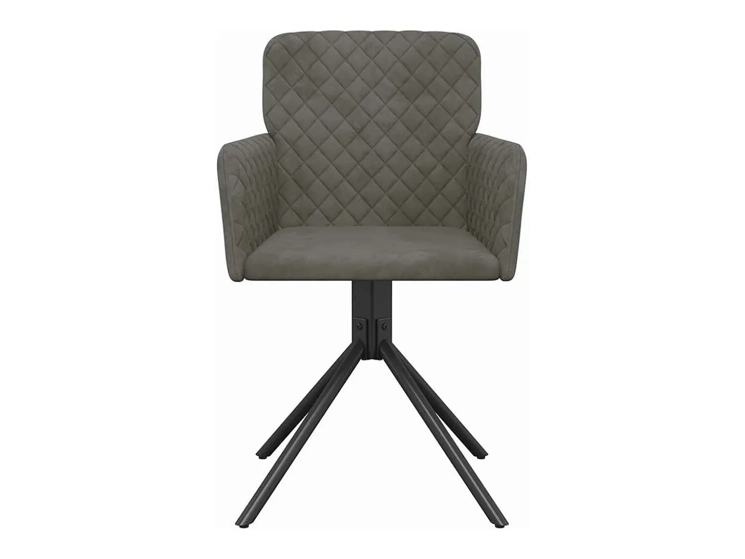 Sillas de comedor giratorias 2 unidades terciopelo gris oscuro