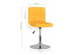 Sillas de comedor giratorias 2 unidades tela amarillo