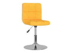 Sillas de comedor giratorias 2 unidades tela amarillo