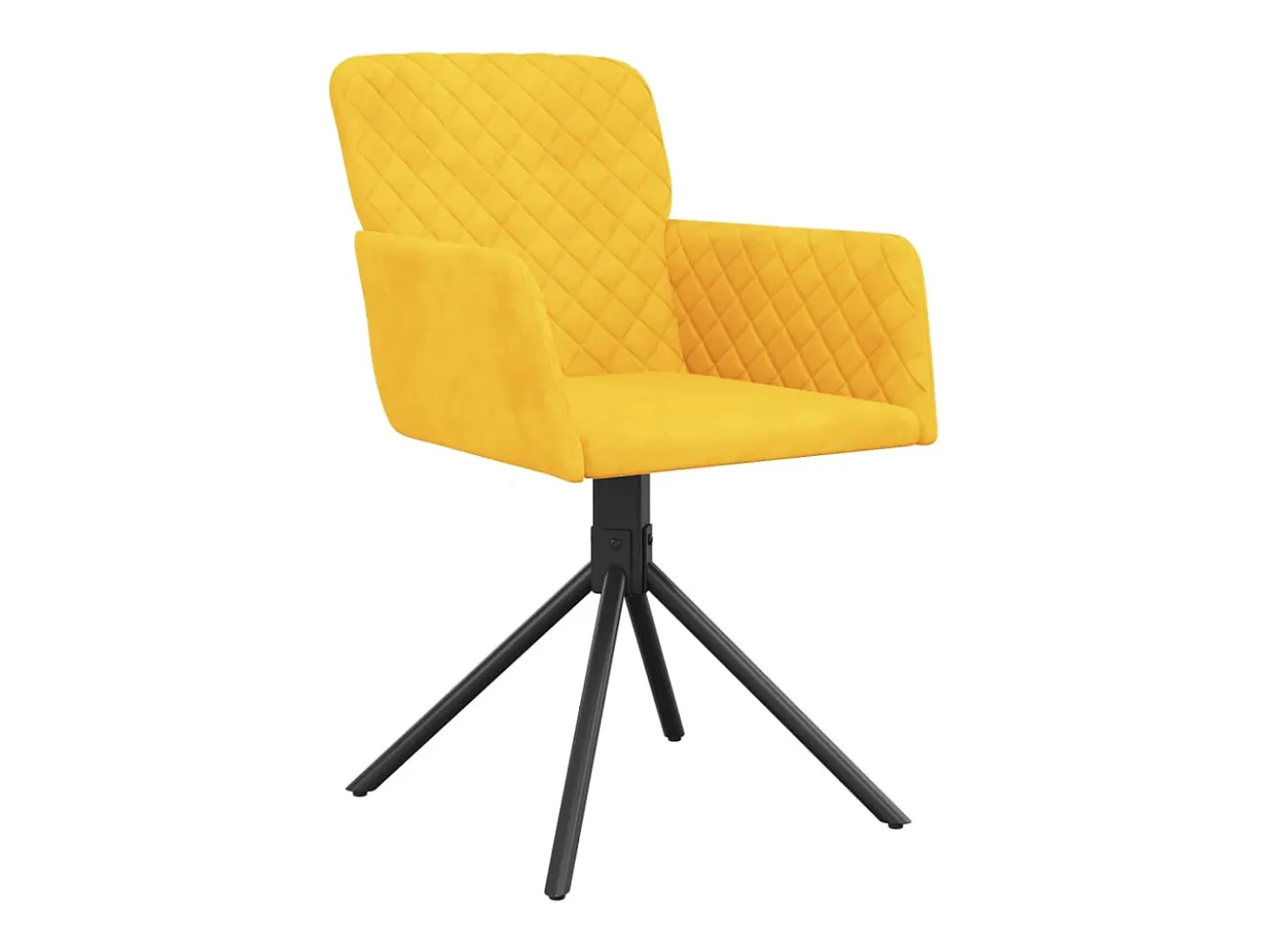 Sillas de comedor giratorias 2 unidades terciopelo amarillo