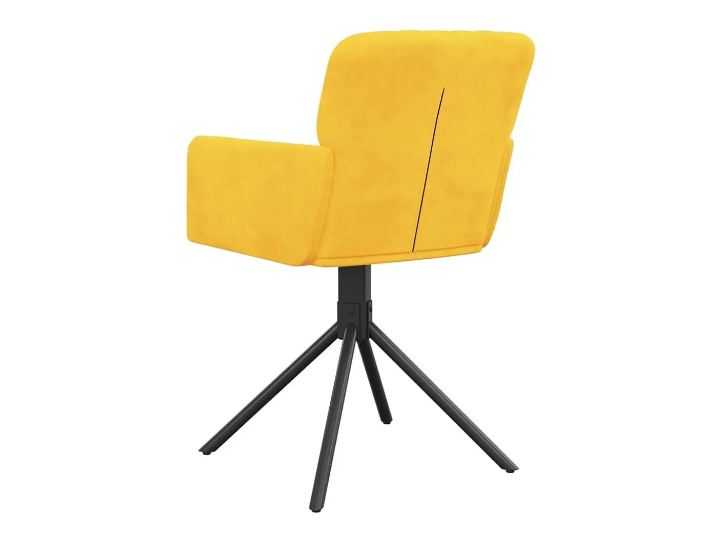 Sillas de comedor giratorias 2 unidades terciopelo amarillo