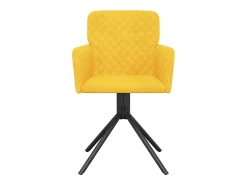 Sillas de comedor giratorias 2 unidades terciopelo amarillo