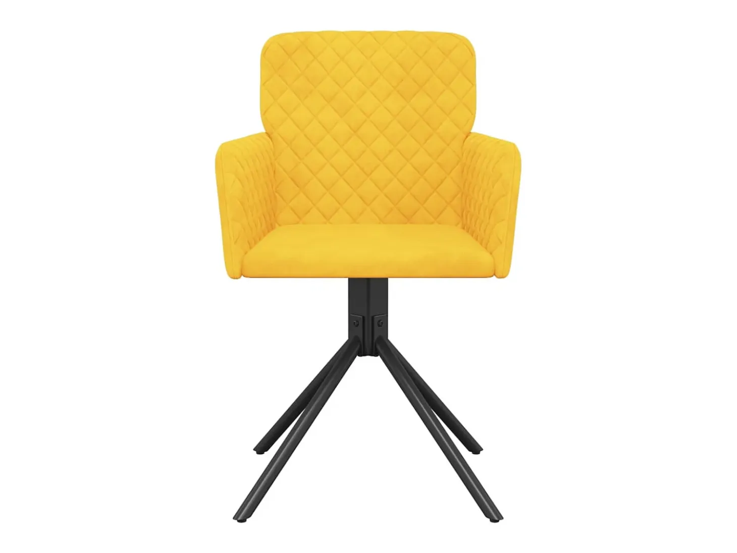 Sillas de comedor giratorias 2 unidades terciopelo amarillo