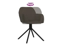 Sillas de comedor giratorias 2 unidades terciopelo gris oscuro