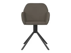 Sillas de comedor giratorias 2 unidades terciopelo gris oscuro