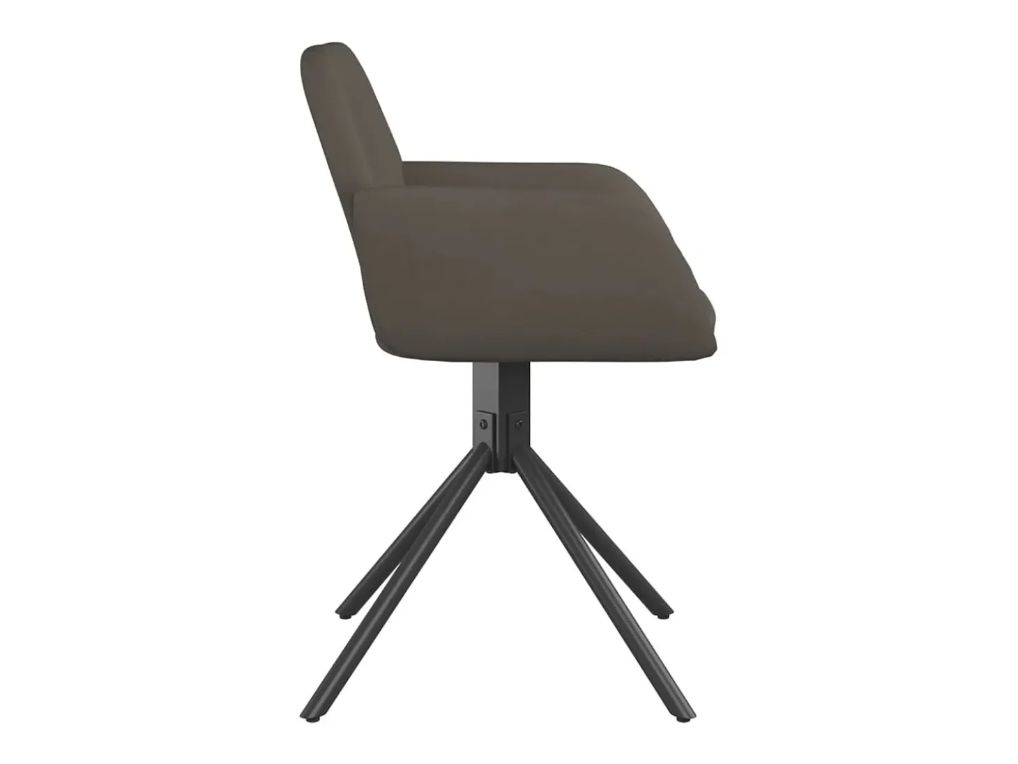 Sillas de comedor giratorias 2 unidades terciopelo gris oscuro