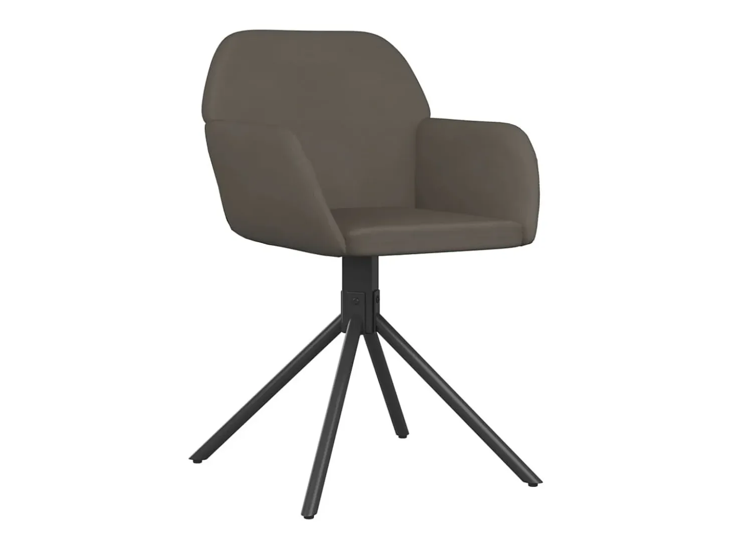 Sillas de comedor giratorias 2 unidades terciopelo gris oscuro