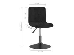 Sillas de comedor giratorias 4 unidades terciopelo negro