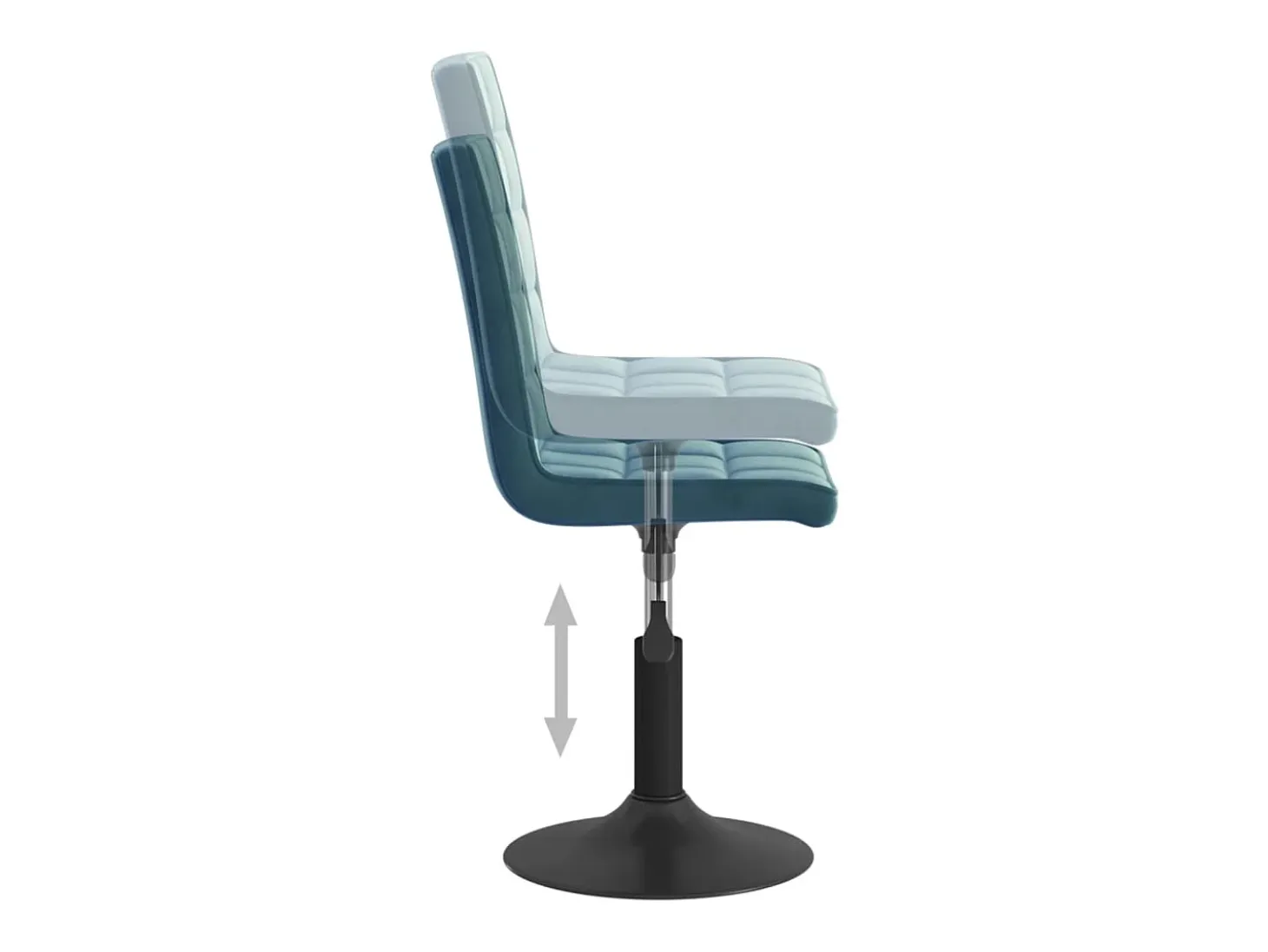 Sillas de comedor giratorias 6 unidades terciopelo azul