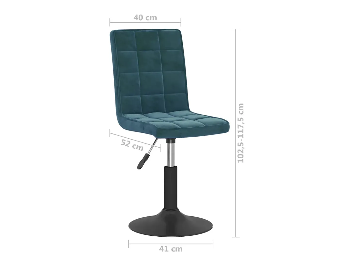 Sillas de comedor giratorias 6 unidades terciopelo azul