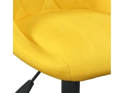 Sillas de comedor giratorias 2 unidades terciopelo amarillo mostaza