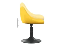 Sillas de comedor giratorias 2 unidades terciopelo amarillo mostaza