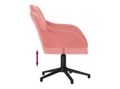 Sillas de comedor giratorias 2 unidades terciopelo rosa
