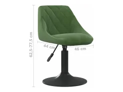 Sillas de comedor giratorias 2 unidades terciopelo verde oscuro