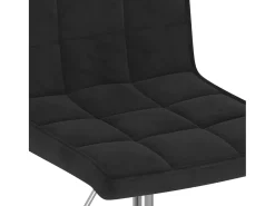 Sillas de comedor giratorias 6 unidades terciopelo negro