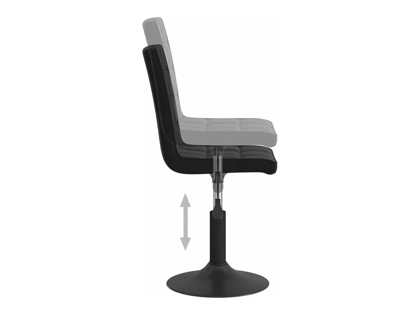 Sillas de comedor giratorias 6 unidades terciopelo negro