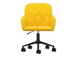 Sillas de comedor giratorias 2 unidades terciopelo amarillo