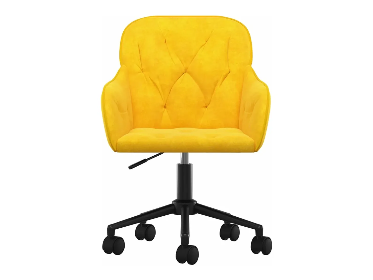 Sillas de comedor giratorias 2 unidades terciopelo amarillo