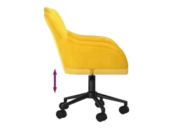 Sillas de comedor giratorias 2 unidades terciopelo amarillo