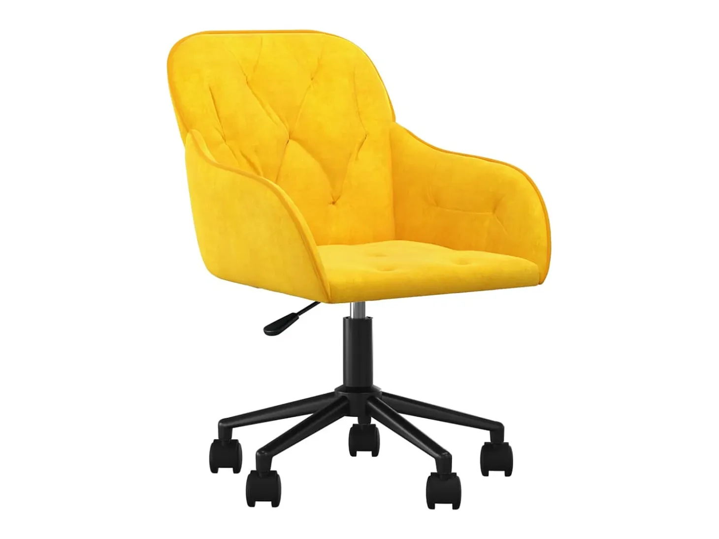 Sillas de comedor giratorias 2 unidades terciopelo amarillo