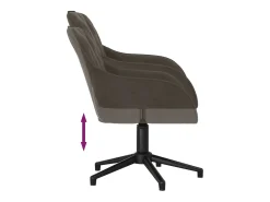 Sillas de comedor giratorias 2 unidades terciopelo gris oscuro