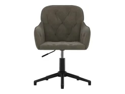 Sillas de comedor giratorias 2 unidades terciopelo gris oscuro