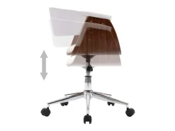 Sillas de comedor giratorias 2 unidades cuero sintético blanco ES308282