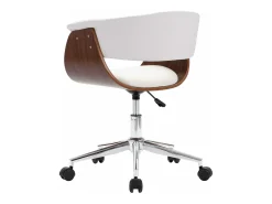 Sillas de comedor giratorias 2 unidades cuero sintético blanco ES308282