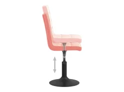 Sillas de comedor giratorias 6 unidades de terciopelo rosa