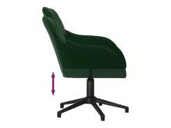 Sillas de comedor giratorias 2 unidades terciopelo verde oscuro