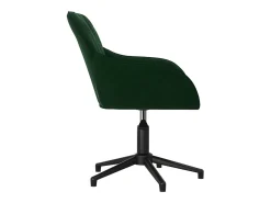 Sillas de comedor giratorias 2 unidades terciopelo verde oscuro