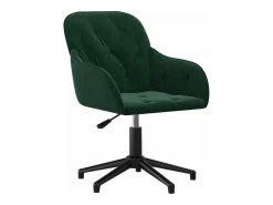 Sillas de comedor giratorias 2 unidades terciopelo verde oscuro