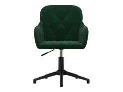Sillas de comedor giratorias 2 unidades terciopelo verde oscuro