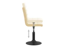 Sillas de comedor giratorias 2 unidades terciopelo crema