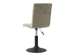 Sillas de comedor giratorias 4 unidades de terciopelo gris claro