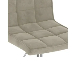 Sillas de comedor giratorias 4 unidades de terciopelo gris claro
